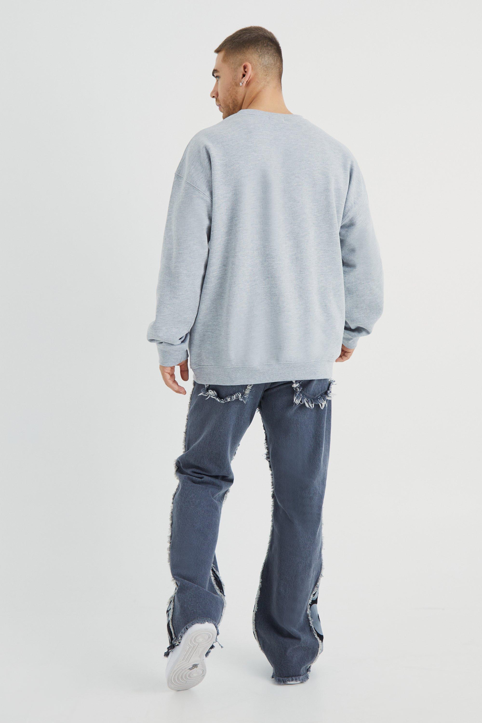 Relaxed Rigid Flare Offcl Panel Jeans | boohoo USA Relaxed Rigid Flare Offcl Panel Jeans | boohoo USA